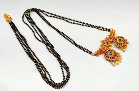 Matt Finish Peacock Mangalsutra
