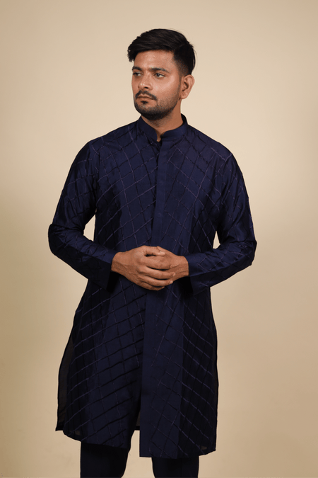 Cut Lattice Designer Men's Kurta by Hilo Design