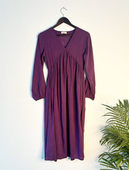 trueBrowns Purple Slub Dress