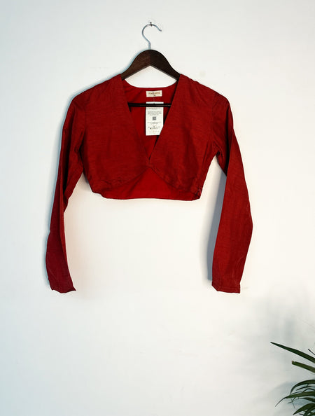 trueBrowns Rust Silk Blouse