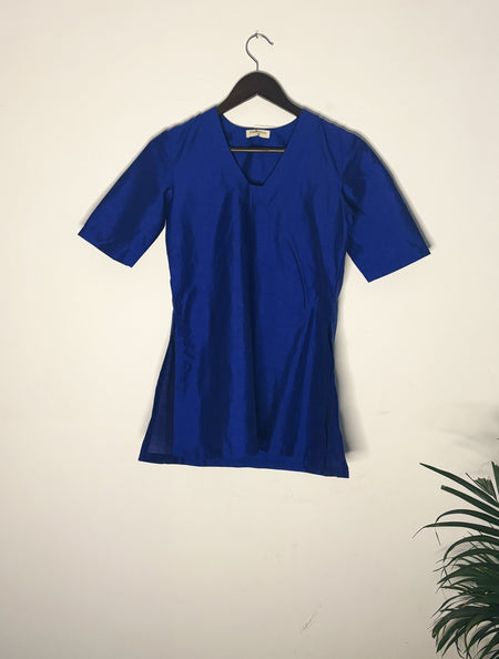 trueBrowns Blue Metallic Top