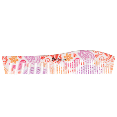 MiDazzle 360 Floral Dual Teeth Comb - Large