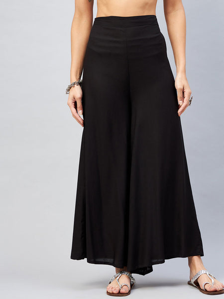 InWeave Solid Black Palazzo