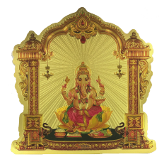 Stickerbazaar Micro Golden Mandir Sticker Regular