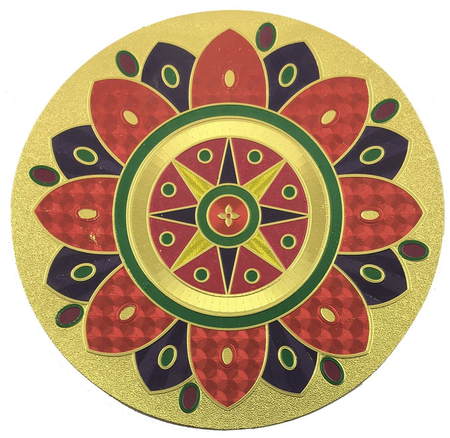 Stickerbazaar Micro Golden Embossing Rangoli Stickers