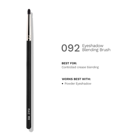 PAC Studio Eyeshadow Blending Brush 092 - Small Smudger Brush for Detailed Blending, Ultra Soft Bristles