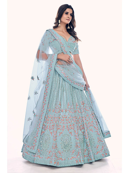 Myra Firozi Soft Net Embroidered Designer Lehenga Choli