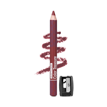 Matt Look Color Treasure Luxury Matte Lip Pencil Crayon - 04 Loveable Wine