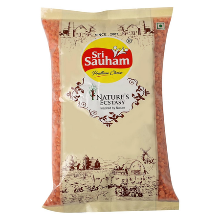 Sri Sauham Premium Lal Malka Dal Fresh Sabut Masoor Dal