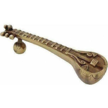 Sitar Design 8 Inches Brass Door Handle