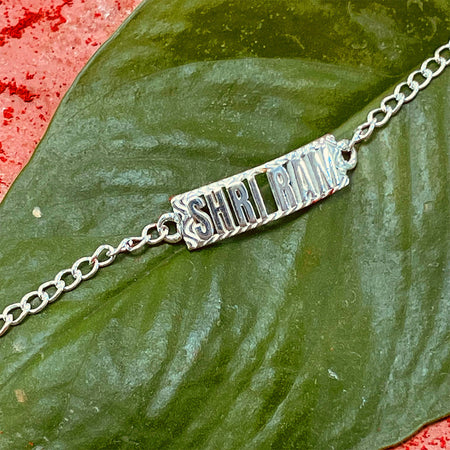 trueBrowns 925 Sterling Silver Shri Ram Silver Chain Rakhi