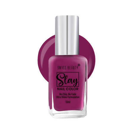 Swiss Beauty Slay Nail Color With Ultra Shine Formulation - 70 Violet