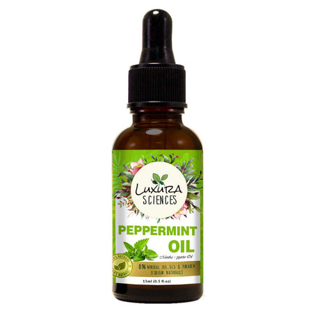 Luxura Sciences Organic Peppermint Essential Oil for Diffuser, Burner