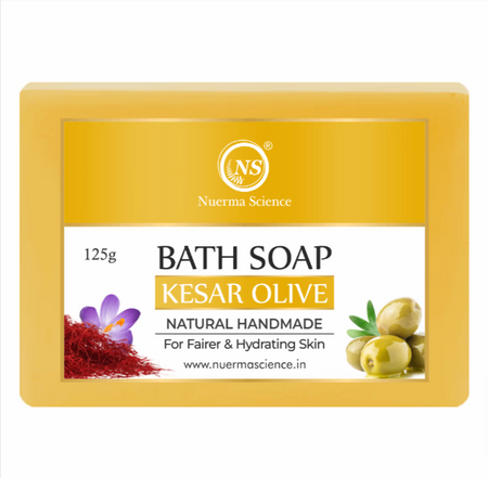 Nuerma Science Kesar Olive Bath Soap | Brightens & Nourishes Skin