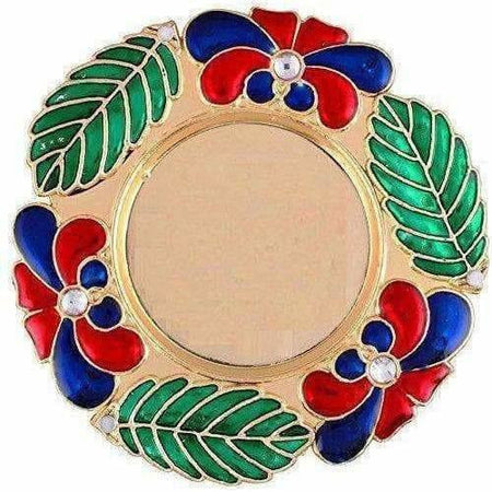 Golden - Haldi Kumkum Holder Tilak Thali Golden