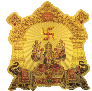 Stickerbazaar Micro Golden Mandir Big Sticker