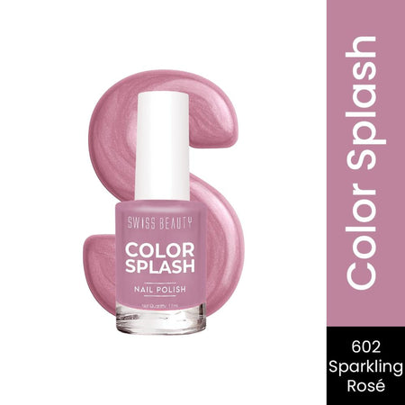 Swiss Beauty Color Splash Nail Polish - 602 Sparkling Rose