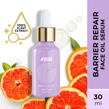 Nykaa Naturals Superfoods Barrier Repair Serum Oil with Grapefruit for Pore Reduction & Anti-ageing