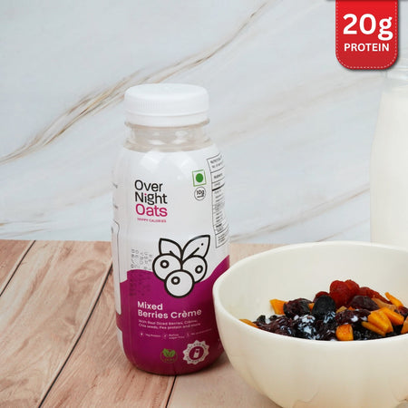 OverNightOats Vegan Mixed Berries CrĆØme Oatmeal