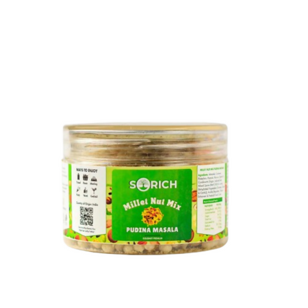 Sorich Organics Millet Nut Mix ā Pudina Masala Crunchy & Healthy Snack