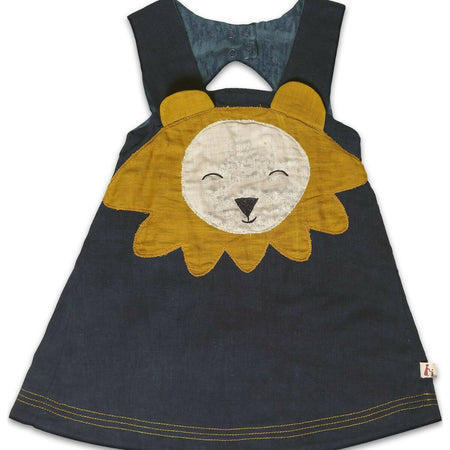 Mhyssa Blue Square Neck Sleeveless Frock