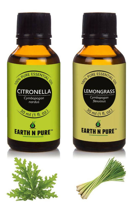 Earth N Pure Essential Oils (Lemongrass & Citronella) Combo