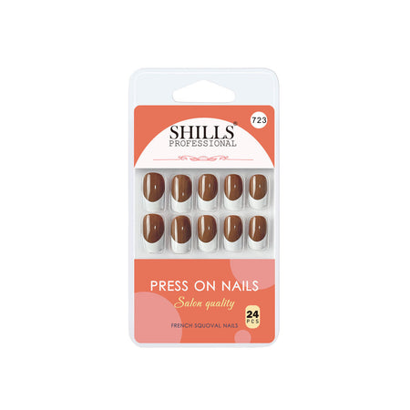 Shills Professional Reusable Press On Nails French Square - SPN723