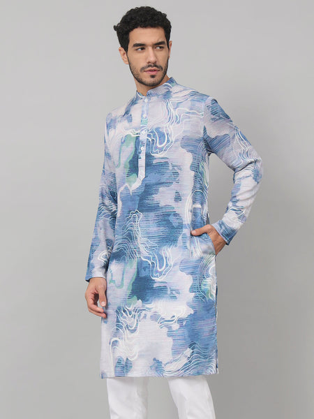 Marble Print Cotton Kurta by Hilo Design