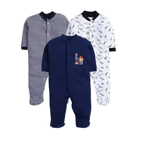 Daddy - G Rompers/Sleepsuits/Jumpsuit /Night Suits for New Born Babies - Navy Blue