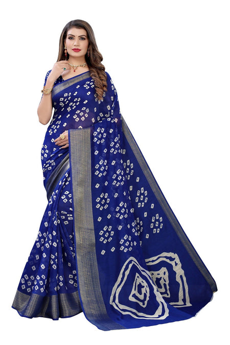 Vamika Beautiful Blue Linen Jari Border Saree (RADHIKA BLUE)