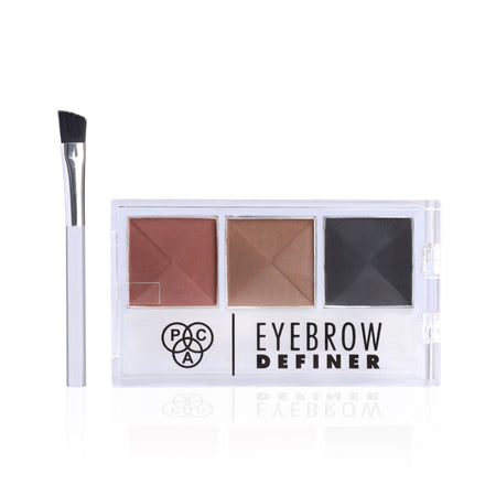 PAC Studio Eyebrow Definer Palette 3 colors - Fill, Sculpt & Define Natural Looking Brows