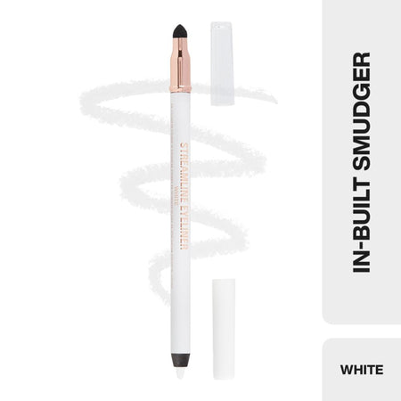 Makeup Revolution Streamline Waterline Eyeliner Pencil-Ultra Creamy Smudge Proof Smokey Looks - White