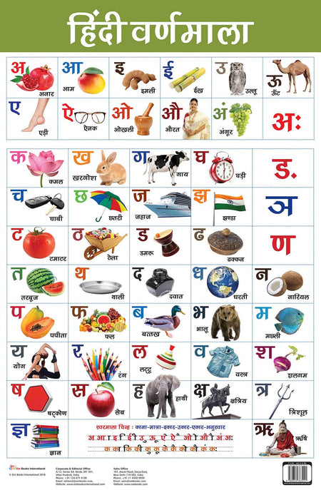 Hindi Varnmala : Charts - Om Books