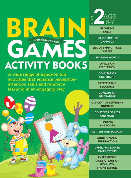Brain Games for Kids : Brain Games Activity Book Level 2 : Book-5 - Om Books