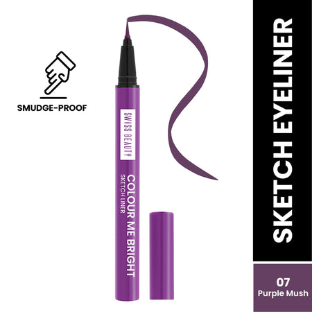 Swiss Beauty Colour Me Bright Sketch Eyeliner - 07 Purple Mush
