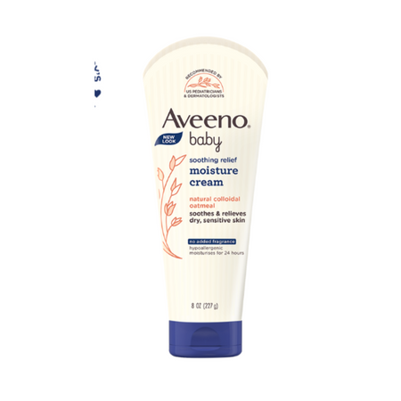 Aveeno Baby Soothing Relief Moisture Cream, 24-Hour Protection for Dry, Itchy or Sensitive Skin