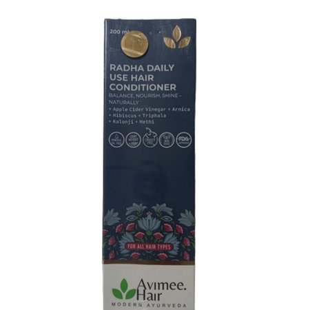 Avimee Herbal Radha Hair Conditioner For All Hair Type With Keratin Protein, Rice Protein, Apple Cider Vinegar & Aloe Vera, Makes Hair Silky Smooth