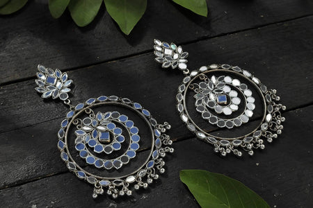 Mominos Fashion Johar Kamal Paki Design Mirror Earrings