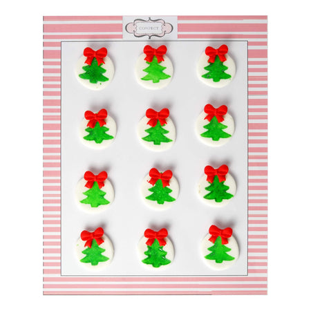 Confect Christmas Tree Green & Red | Edible Christmas Topper