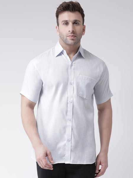 RIAG White Men's Half Sleeves Shirt