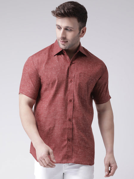 RIAG Brown Men's Half Sleeves Shirt