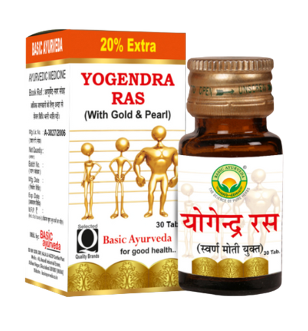 Basic Ayurveda Yogendra Ras (With Gold & Pearl) Tablets