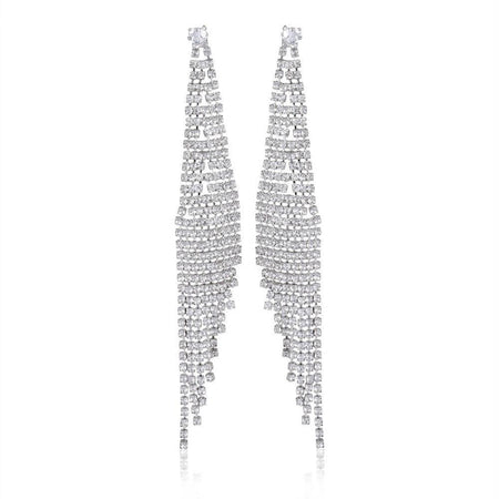 Trendoo Jewelry Silver Diamonds Drops
