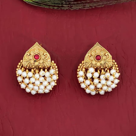 JS Fashion Beautiful Antique Jewellery Design High Gold Polish Earrings for Women