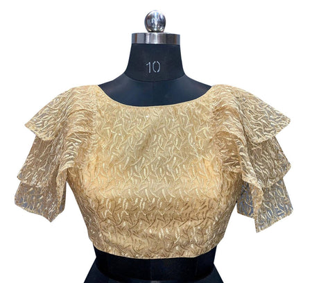 Vamika Cream Net Shifly Work Blouse