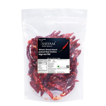 Tassyam Organics Premium Dried Red Chillies