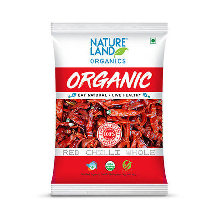Nature Land Organics Red Chilli Whole