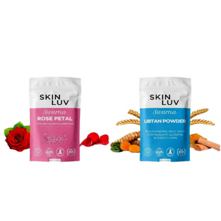 SkinLuv Swarna Rose Petals Powder And Ubtan Powder Combo