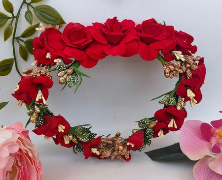 Red Bridal Flower Hair Accessories