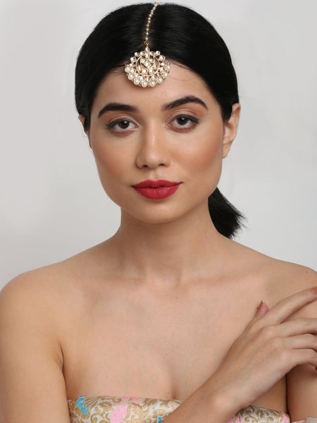 Kundan Maang Tikka - Ruby Raang